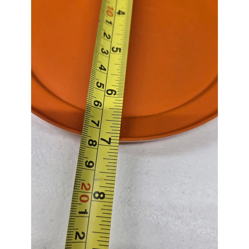Tupperware Vintage Orange Round Seal Lid 1207-25 Replacement 8 Inch